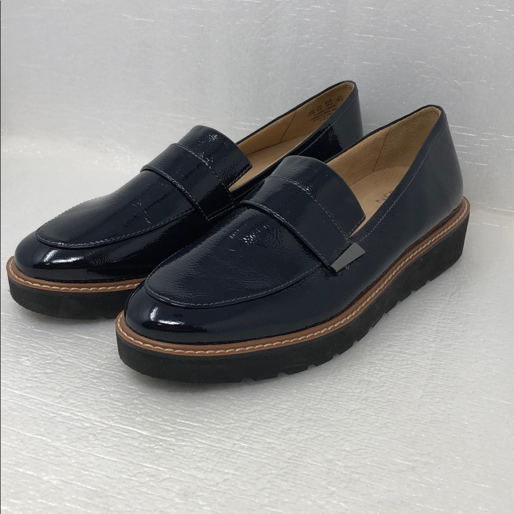 Naturalizer Adiline Loafer Navy Blue Patent Leather Slip On Women’s Size 9.5M - Picture 3 of 14